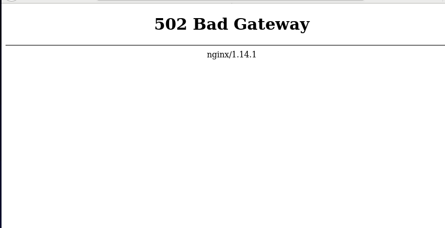 502 Bad Gateway